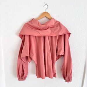 JOHANNA ORTIZ peach puff sleeve courtney love top / size 8